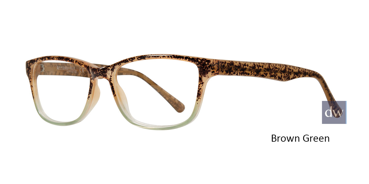 Brown Green Affordable Design Daisy Eyeglasses