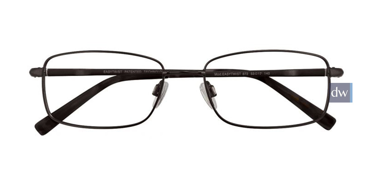Satin Black EasyTwist ET888 Eyeglasses.
