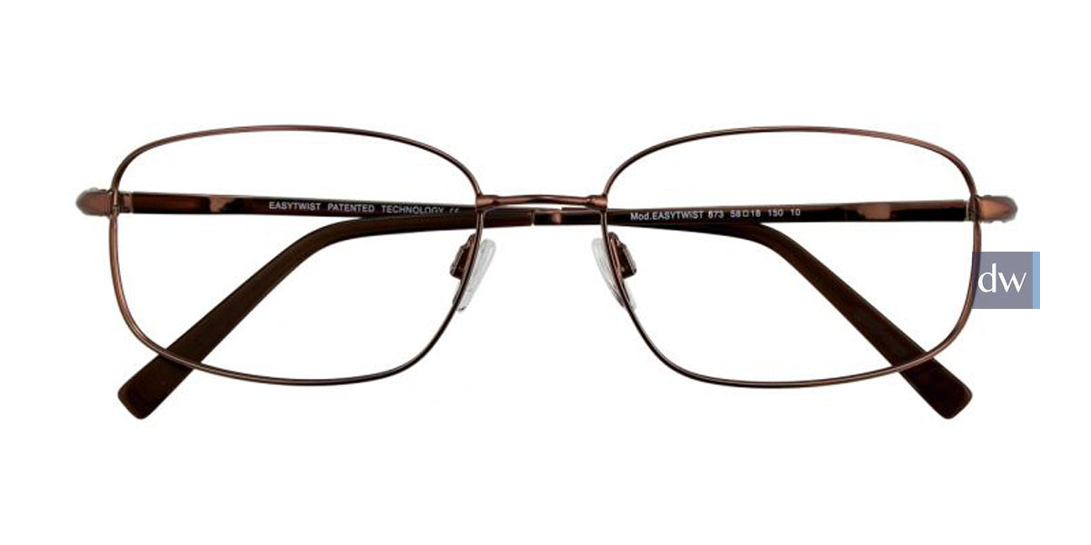 Shiny Dark Copper Brown EasyTwist ET889 Eyeglasses.