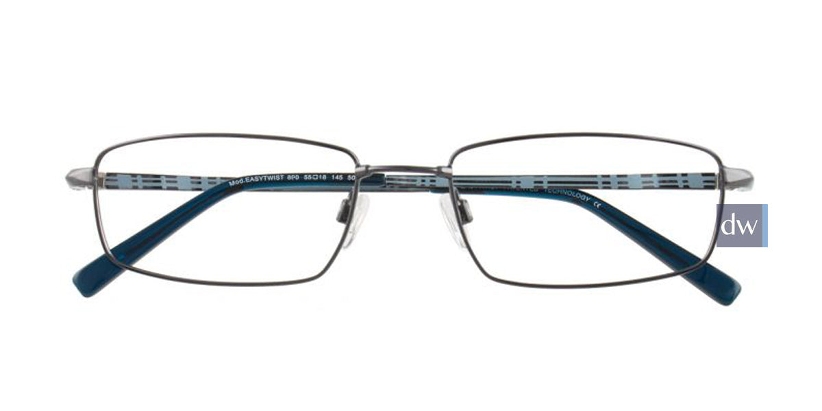 Shiny Medium Greyish Blue EasyTwist ET890 Eyeglasses.