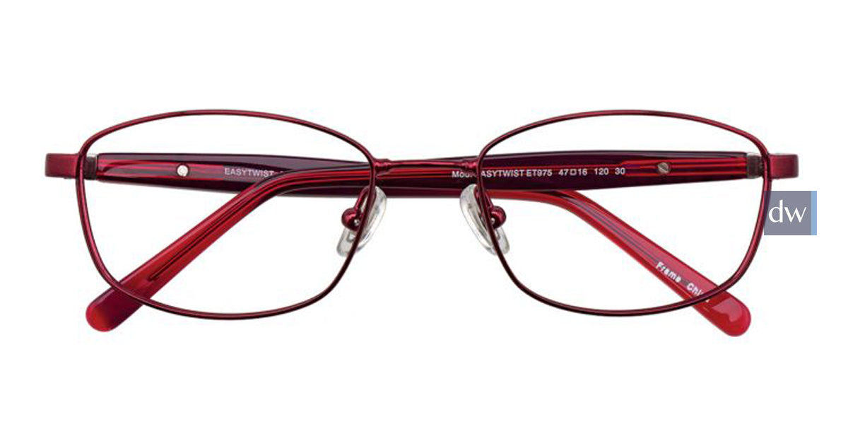 Satin Red EasyTwist ET975 Eyeglasses.
