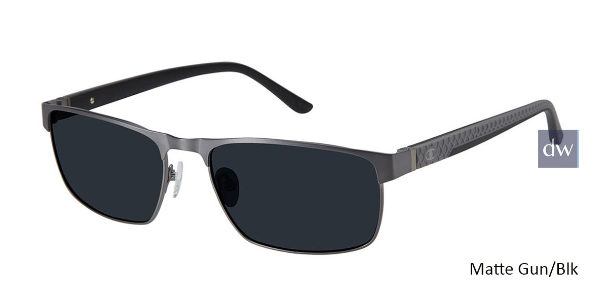 Matte Gun/Blk c02 Champion FL6004 Fleet Titanium Polarized Sunglasses.