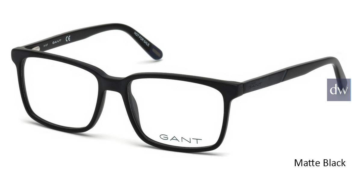 Matte Black Gant GA3165 Eyeglasses.