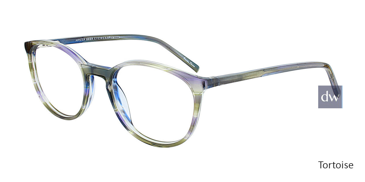 Grey GEEK Hipster Eyeglasses
