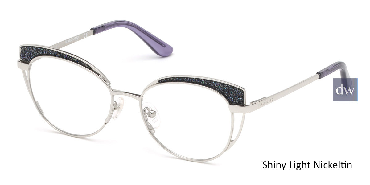 Shiny Light Nickeltin Marciano GM0343 Eyeglasses.