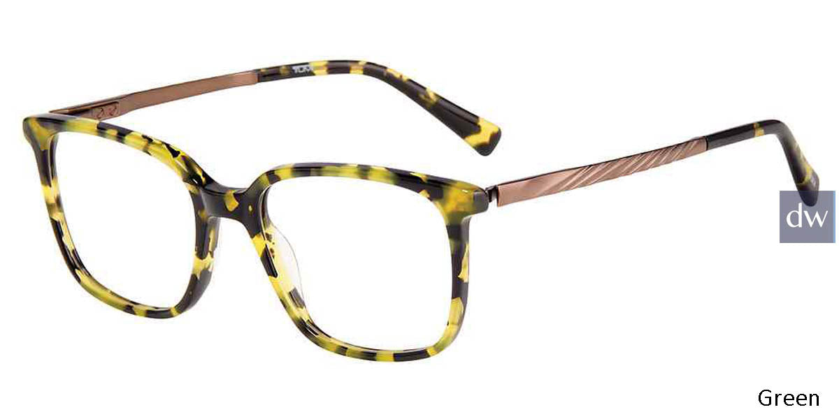 GREEN-HAVANA-0L92 Tumi VTU519 Eyeglasses