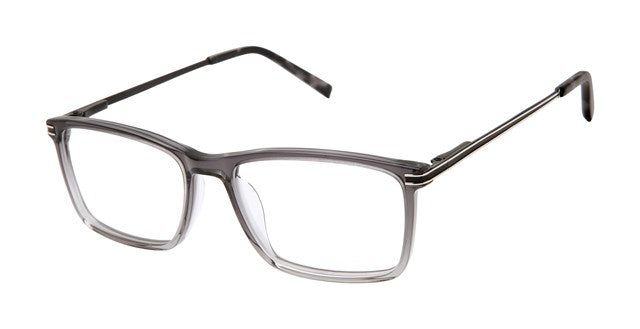 Geoffrey Beene G545 Soft Rectangle Eyeglasses in Grey Darkgunmetal — men's acetate & stainless steel frame