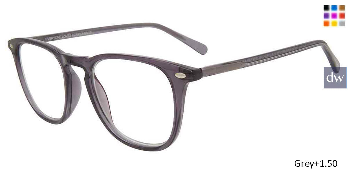 Grey+1.50 Diff Griffin Eyeglasses
