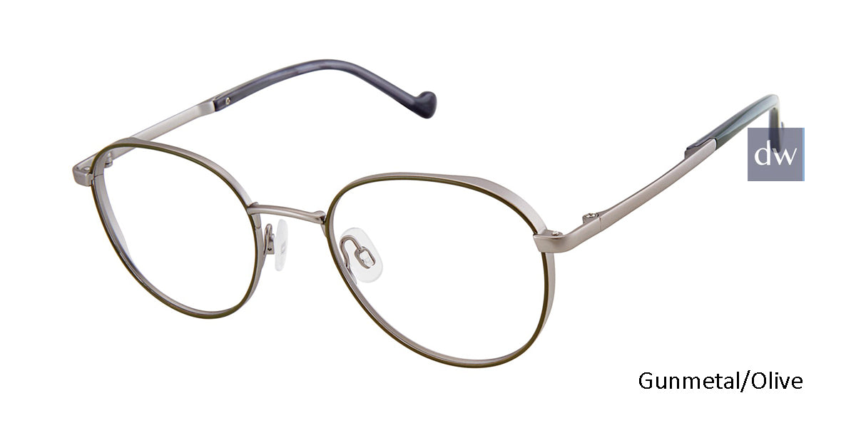 Gunmetal/Olive Mini 742007 Eyeglasses - Teenager.