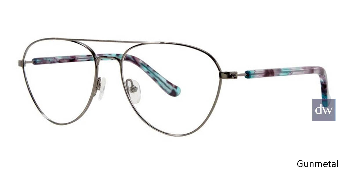 Gunmetal Kensie RX Flourish Eyeglasses