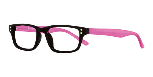 Black/Plum Affordable Designs Guppy Eyeglasses.