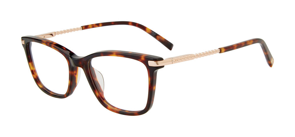Jones New York VJOP255 Cat Eye Eyeglasses in Havana — women's full plastic frame