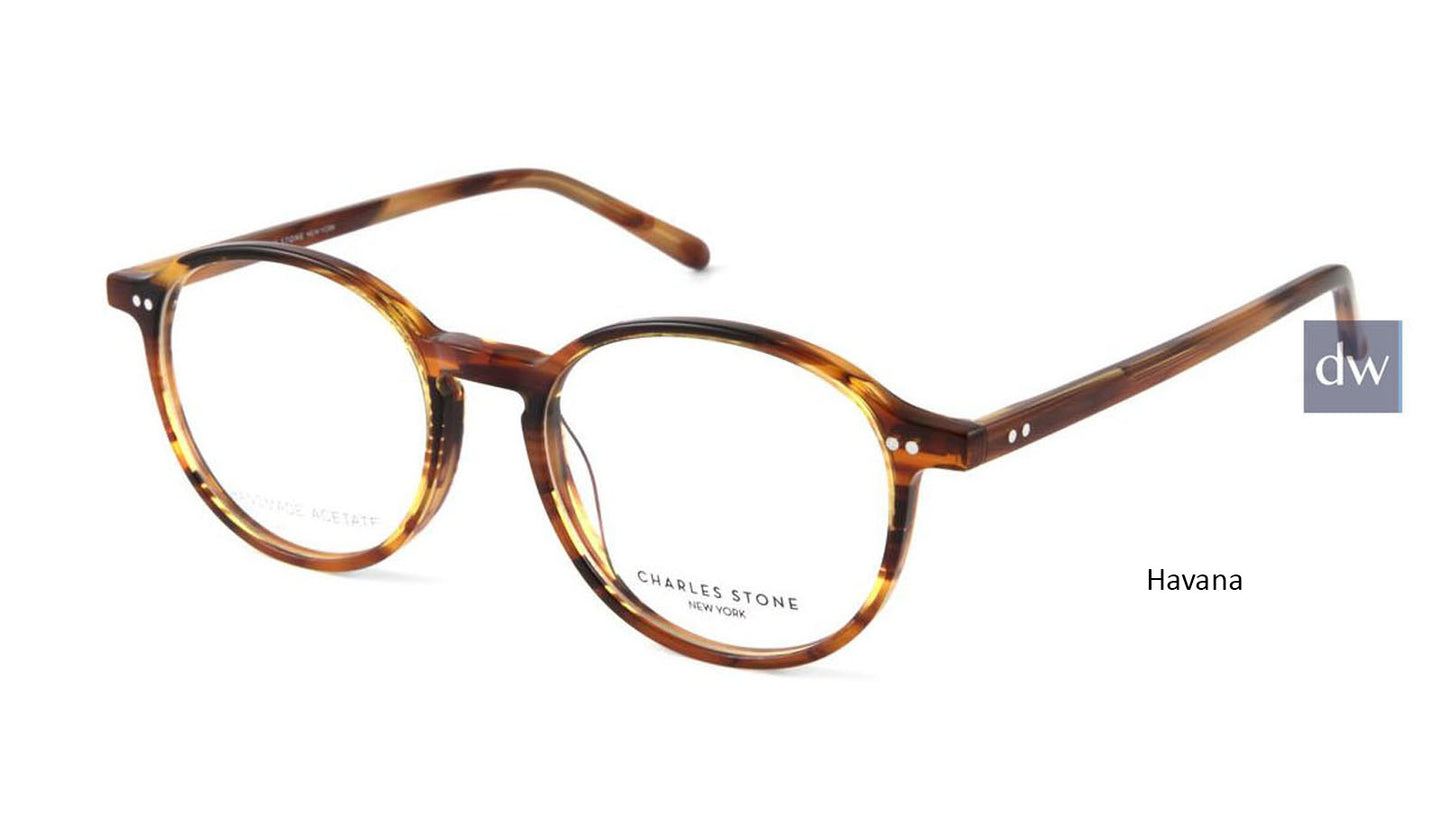 Havana William Morris Charles Stone NY 30054 Eyeglasses