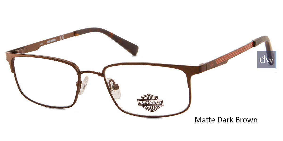 Matte Dark Brown HARLEY DAVIDSON HD0142T Eyeglasses.