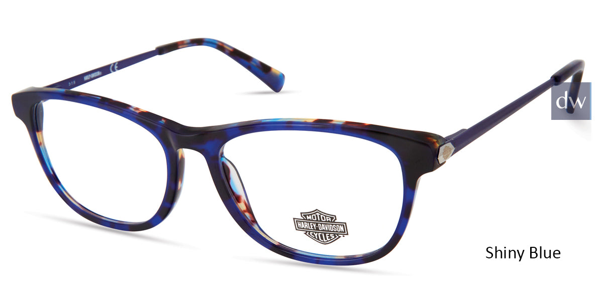 Shiny Blue HARLEY-DAVIDSON HD0551 Eyeglasses.