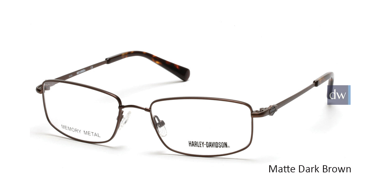 Matte Dark Brown HARLEY-DAVIDSON HD0760 Eyeglasses.