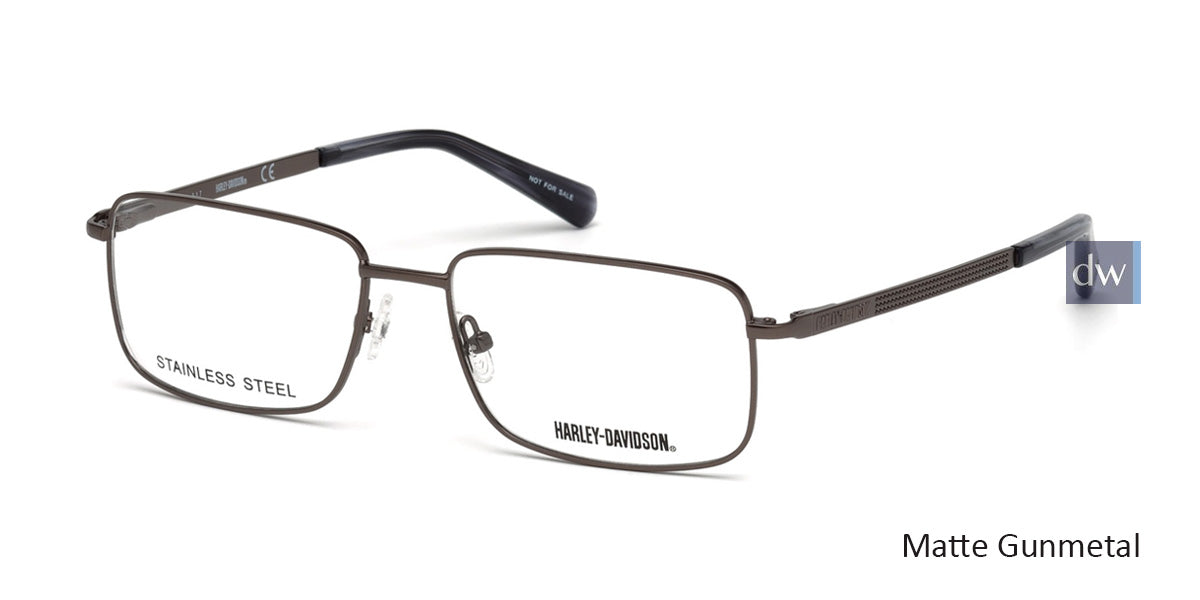Matte Gunmetal HARLEY-DAVIDSON HD0763 Eyeglasses.