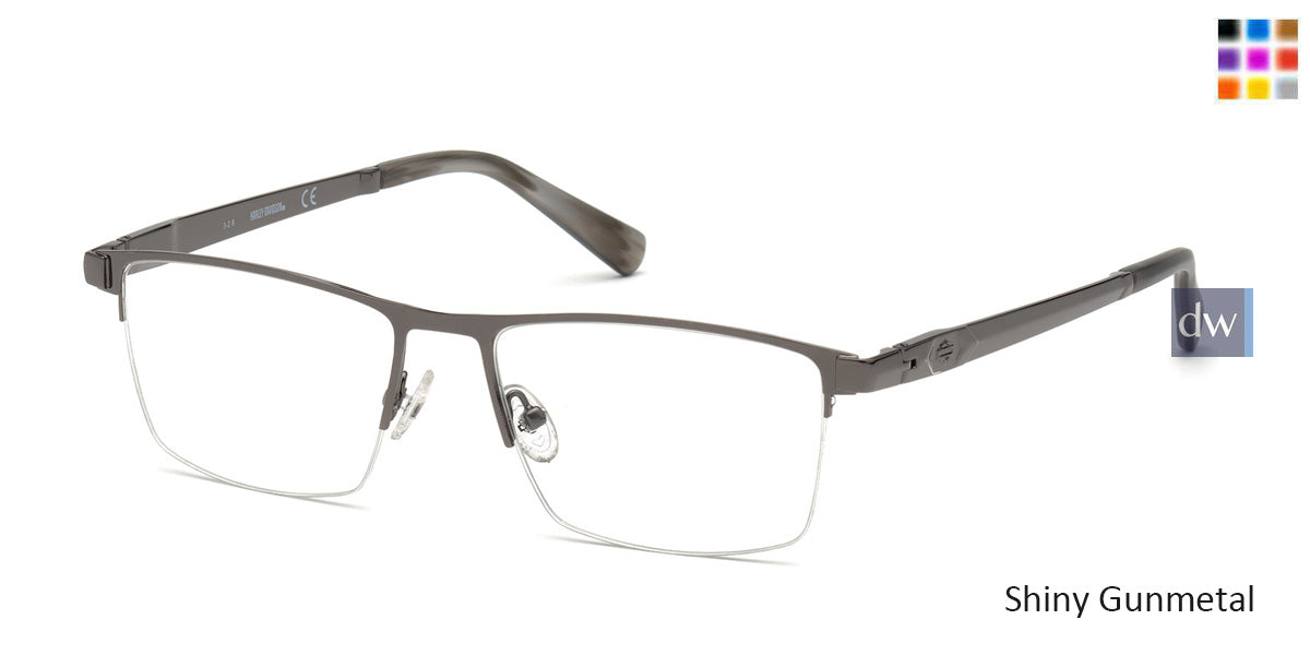 Shiny Gunmetal HARLEY DAVIDSON HD0787 Eyeglasses.