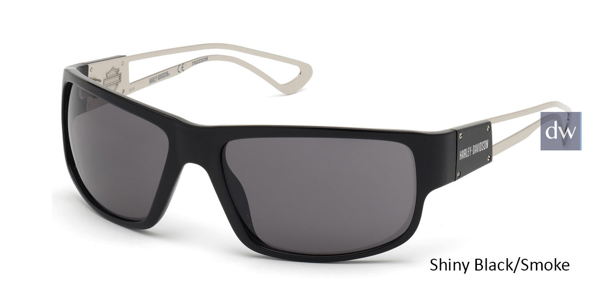 Shiny Black/Smoke HARLEY-DAVIDSON HD1001X Sunglasses.