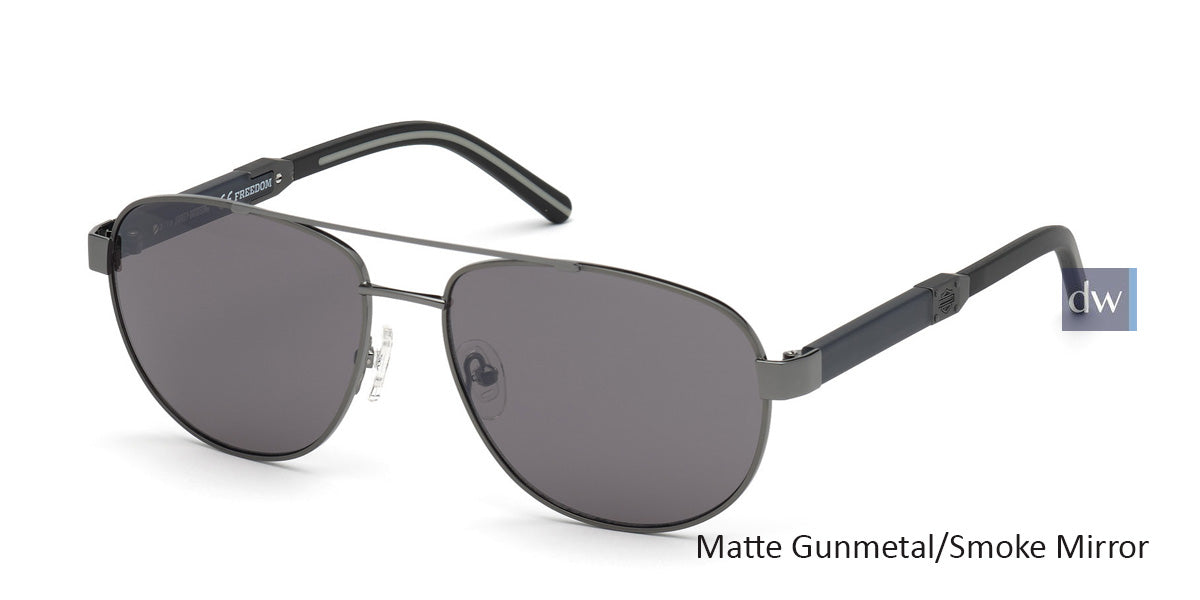Matte Gunmetal/Smoke Mirror HARLEY-DAVIDSON HD1003X Sunglasses.