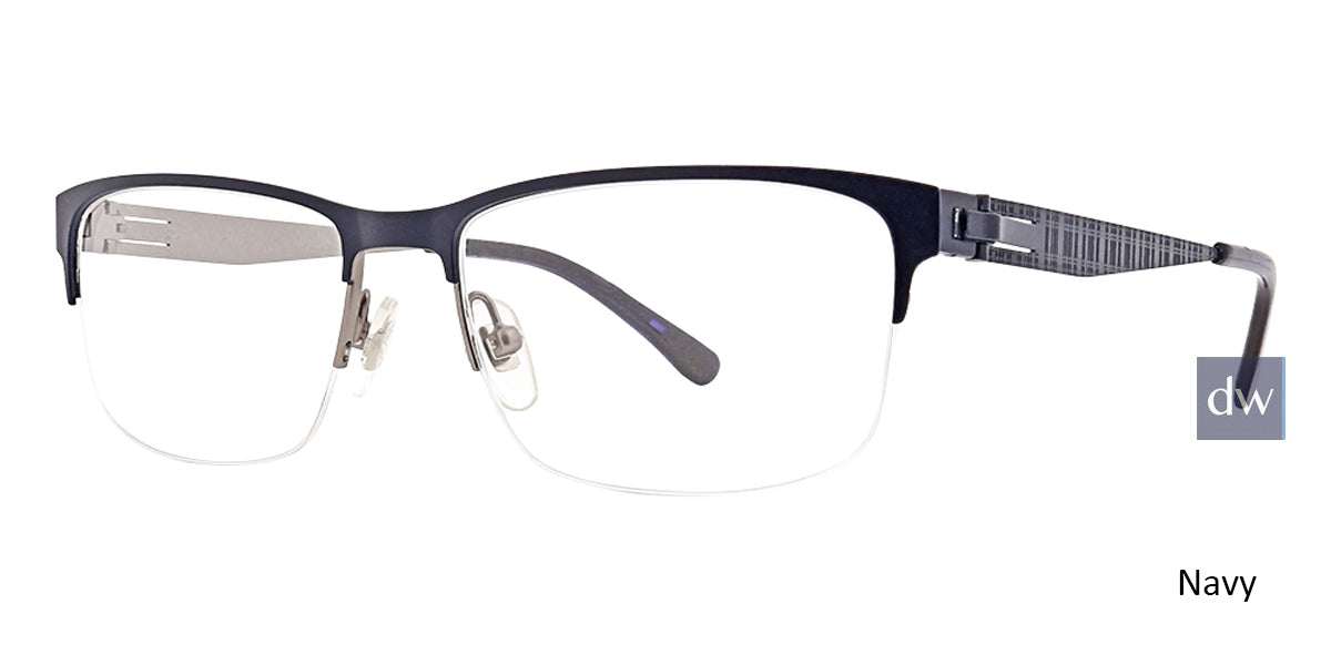 Navy Argyleclture Hawkins Eyeglasses.