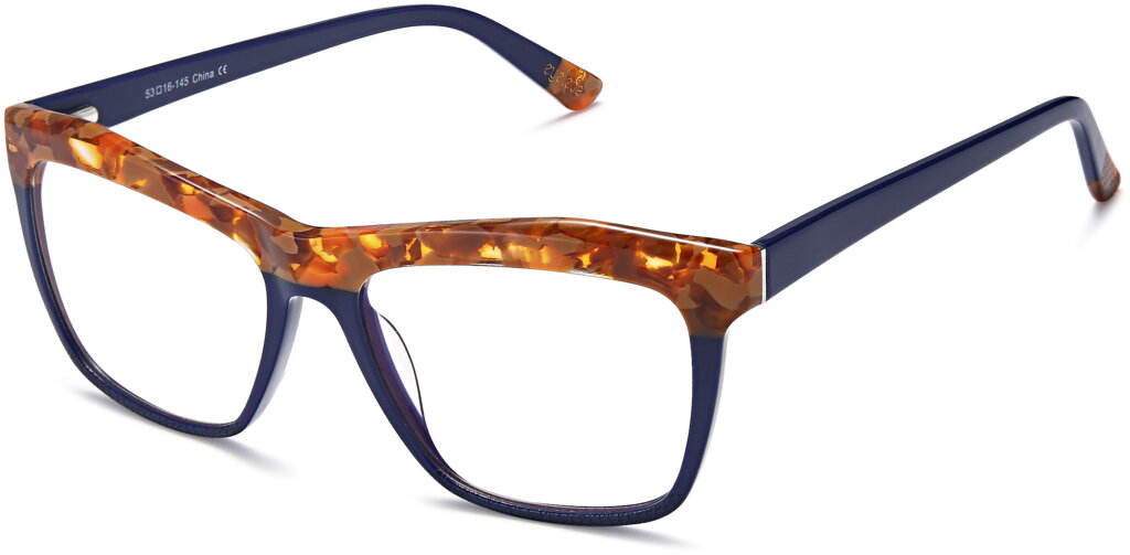 Capri EYELEOS ISAAC Rectangle Eyeglasses in Van Gogh — women's full acetate frame