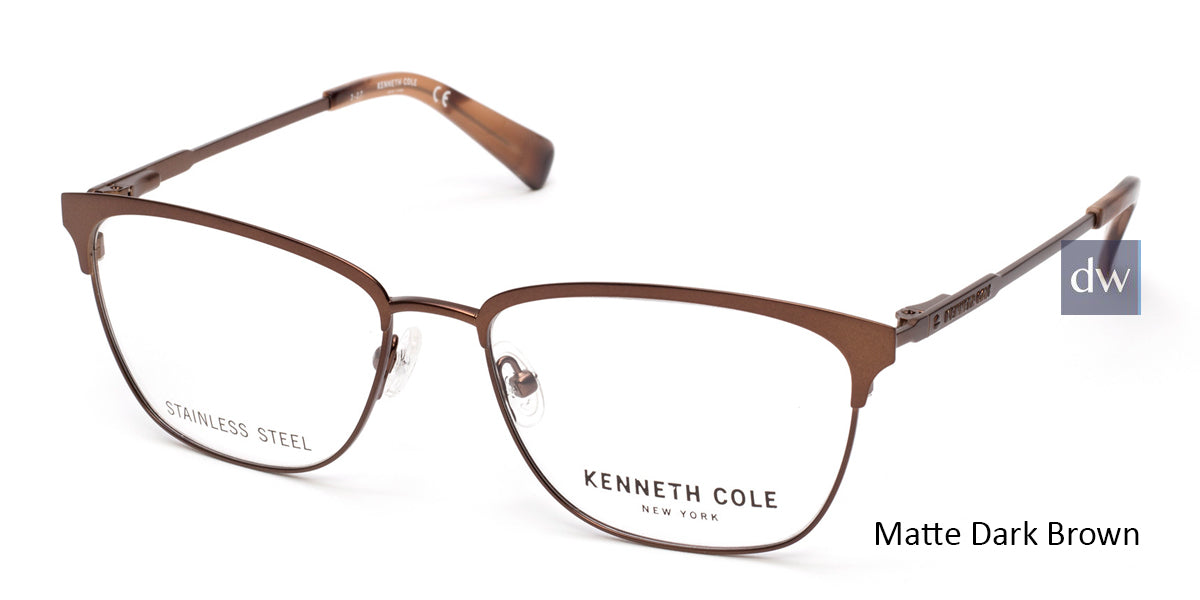Matte Dark Brown Kenneth Cole New York KC0275 Eyeglasses.