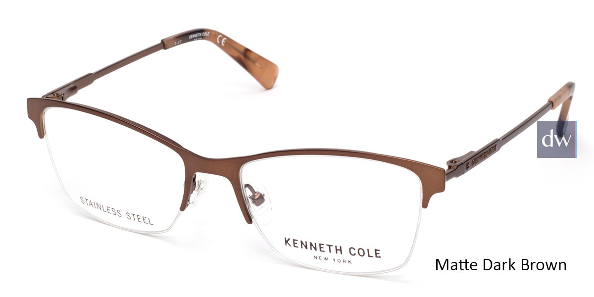Matte Dark Brown Kenneth Cole New York KC0283 Eyeglasses.
