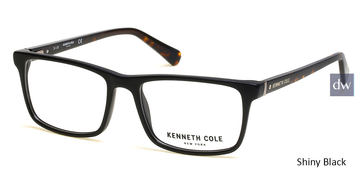 Shiny Black Kenneth Cole New York KC0300 Eyeglasses.