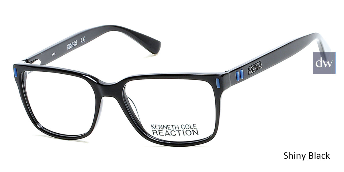 Shiny Black Kenneth Cole Reaction KC0786 Eyeglasses.