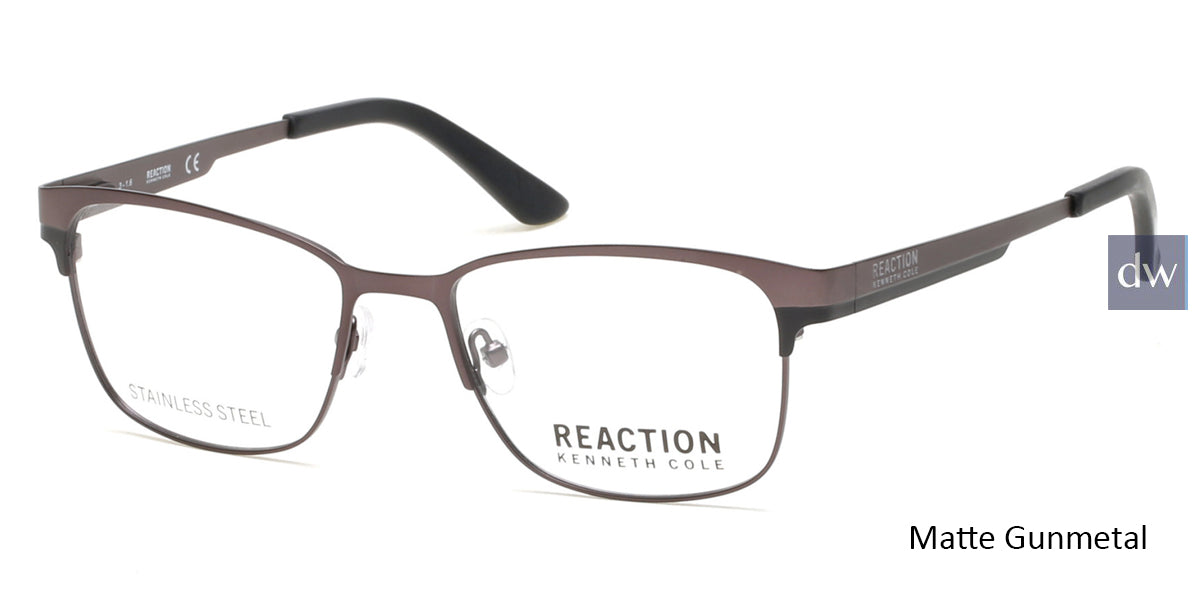 Matte Gunmetal Kenneth Cole Reaction KC0789 Eyeglasses.