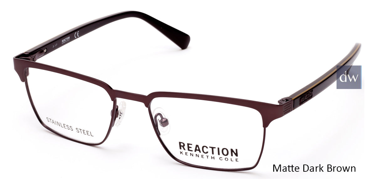 Matte Dark Brown Kenneth Cole Reaction KC0797 Eyeglasses.