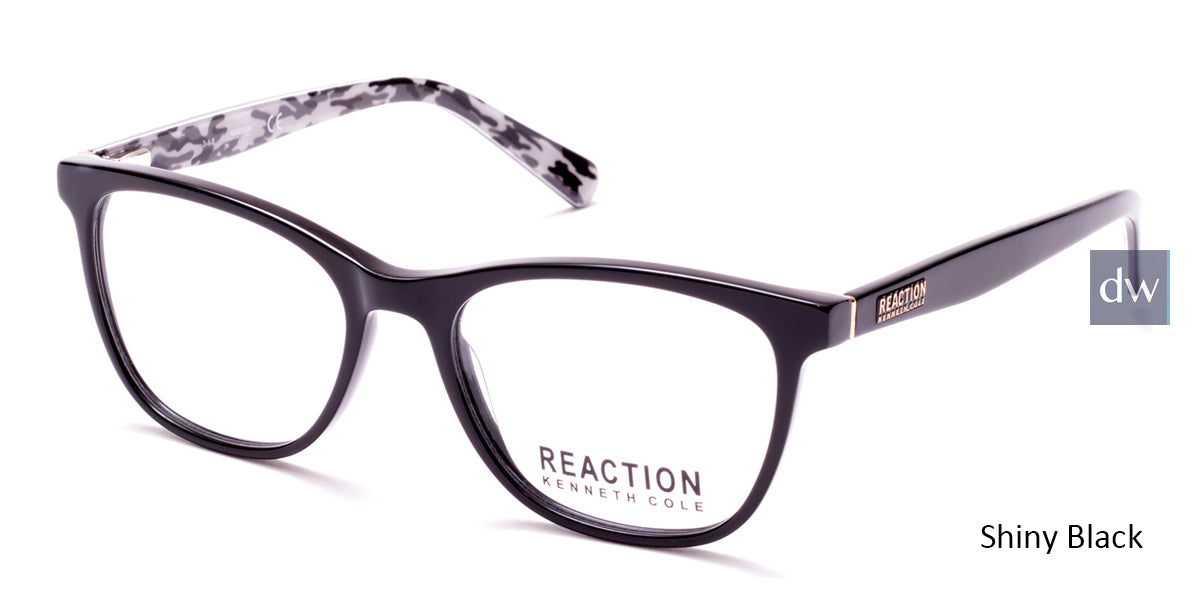 Shiny Black Kenneth Cole Reaction KC0806 Eyeglasses.