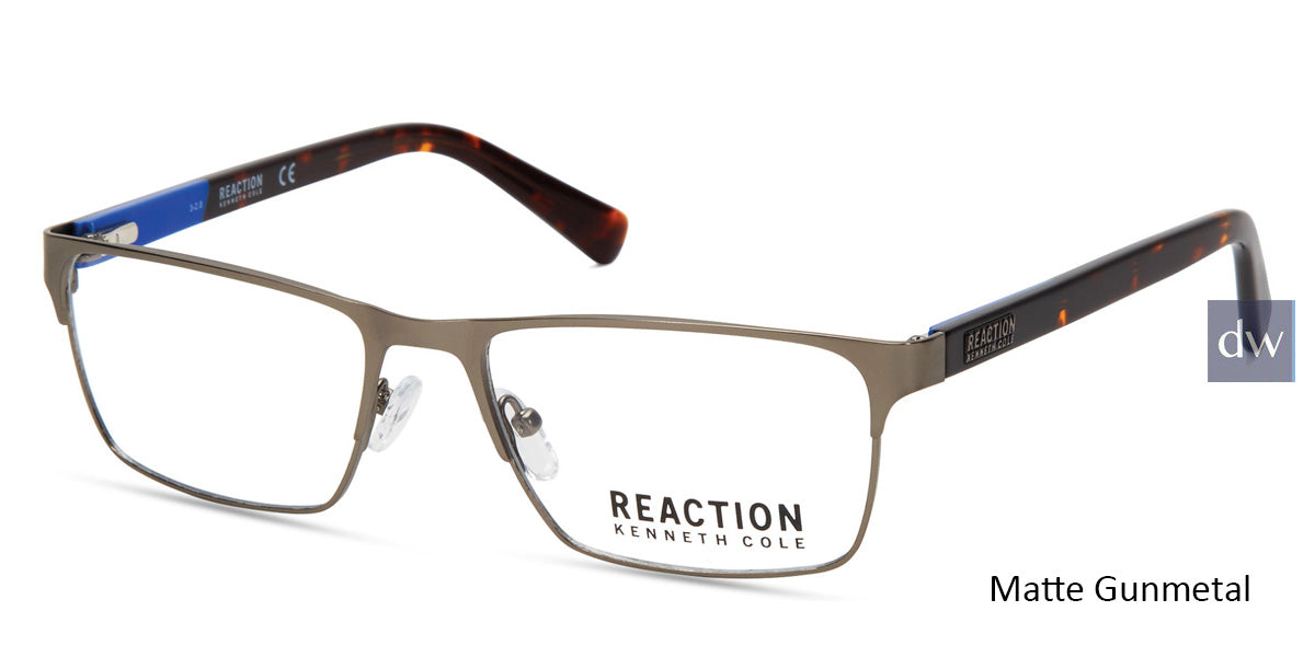 Matte Gunmetal Kenneth Cole Reaction KC0808 Eyeglasses.