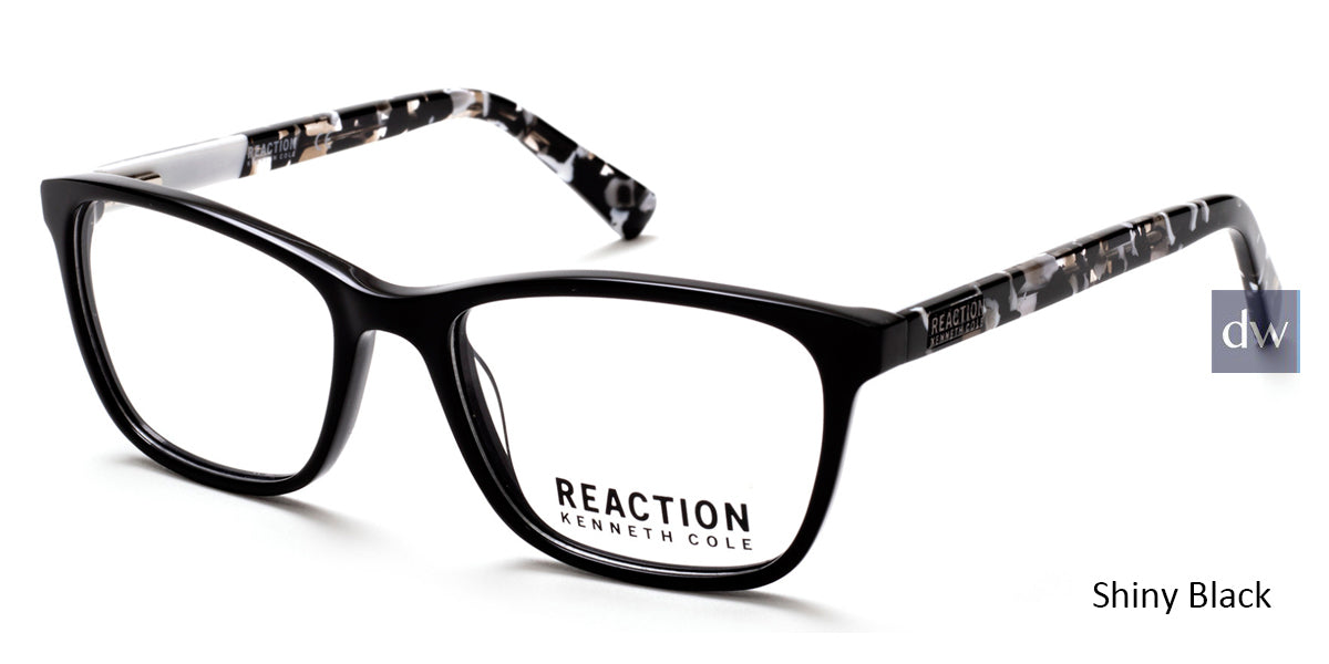 Shiny Black Kenneth Cole Reaction KC0810 Eyeglasses.