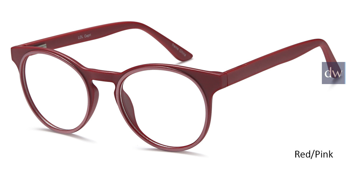 Red Pink Capri LOL Eyeglasses - Teenager.