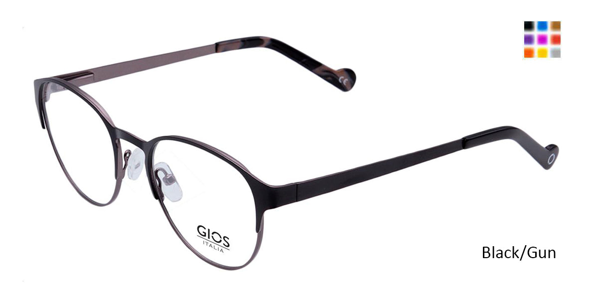 Black/Gun Gios Italia LP100035 Eyeglasses - Teenager
