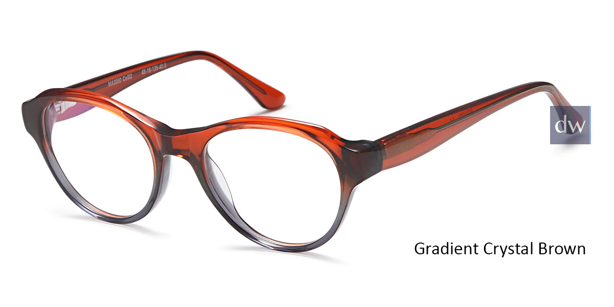 Gradient Crystal Brown Capri Menizzi M3090 Eyeglasses - Teenager.