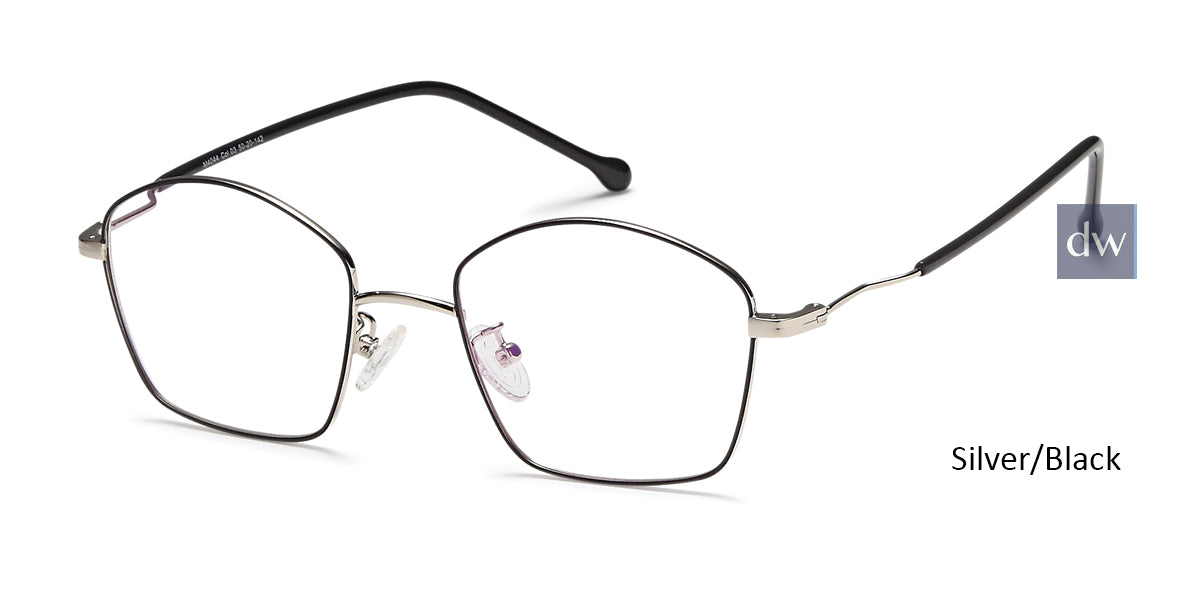 Silver Black Capri Menizzi M4044 Eyeglasses.