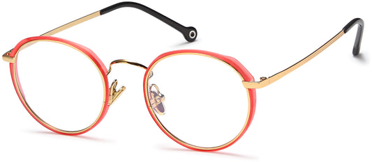Pink Gold Capri Menizzi M4046 Eyeglasses - Teenager.
