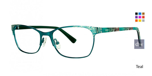 Teal Xoxo Milan Eyeglasses.