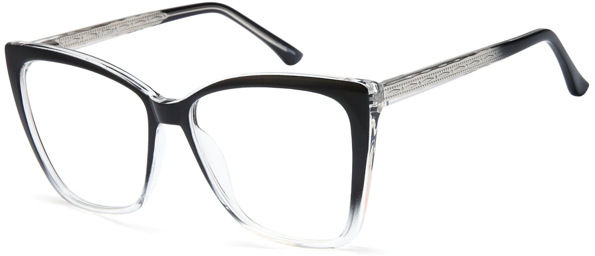 Capri Millennial ML 7 Soft Square Eyeglasses in Black — women's full acetate frame