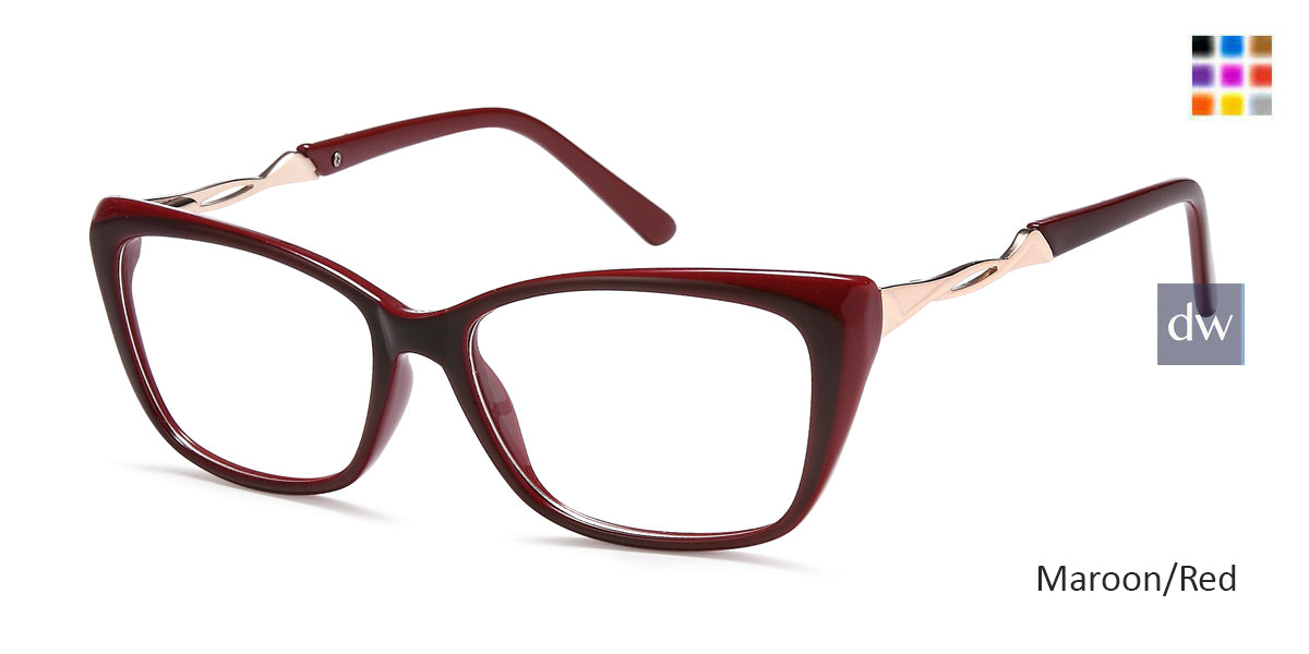 Maroon Red Capri Millennial Emma Eyeglasses.
