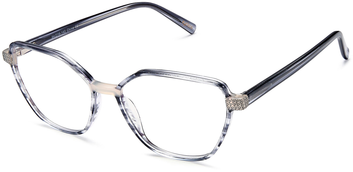 Capri EYELEOS MARSHA Soft Rectangle Eyeglasses in Stone Bridge — women's full acetate frame