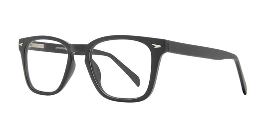 Matte Black Affordable Design Woody Eyeglasses.