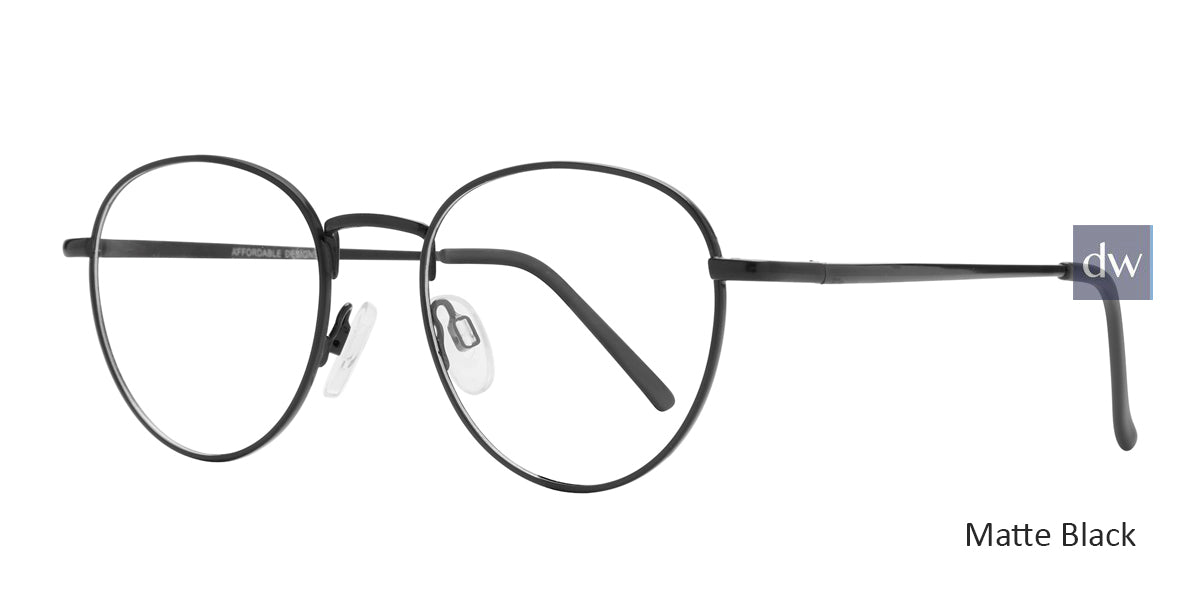 Matte Black Affordable Design Boston Eyeglasses.