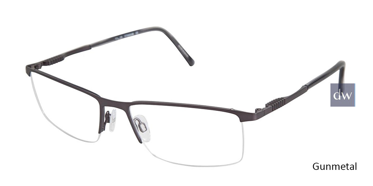 C03 Gunmetal Tlg NU015 Titanium Eyeglasses.