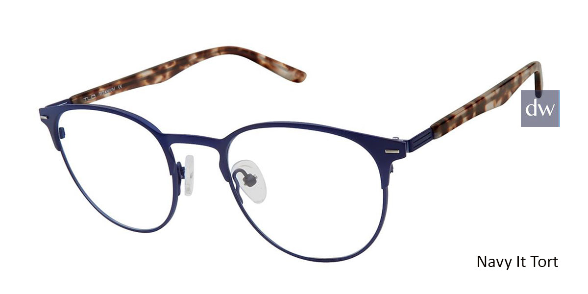 C03 Navy It Tort Tlg NU027 Titanium Eyeglasses - Teenager