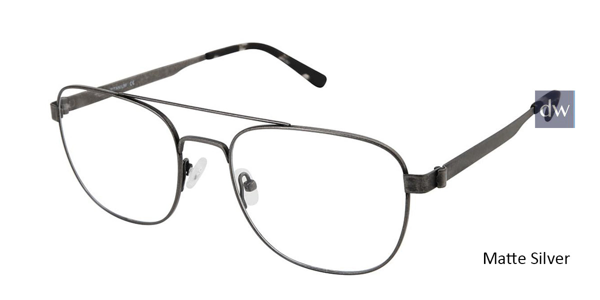 C01 Matte Silver Tlg NU035 Titanium Eyeglasses.