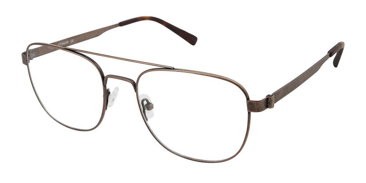 C02 Brown Tlg NU035 Titanium Eyeglasses.